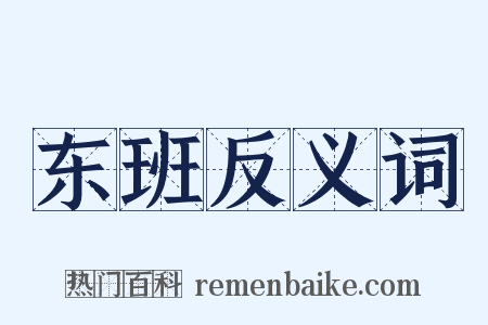 东班反义词是什么意思的图片